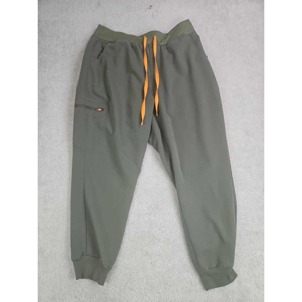 FIGS Zamora Jogger Scrub Pants Womens XL Petite Moss Green Medical Dental Vet
